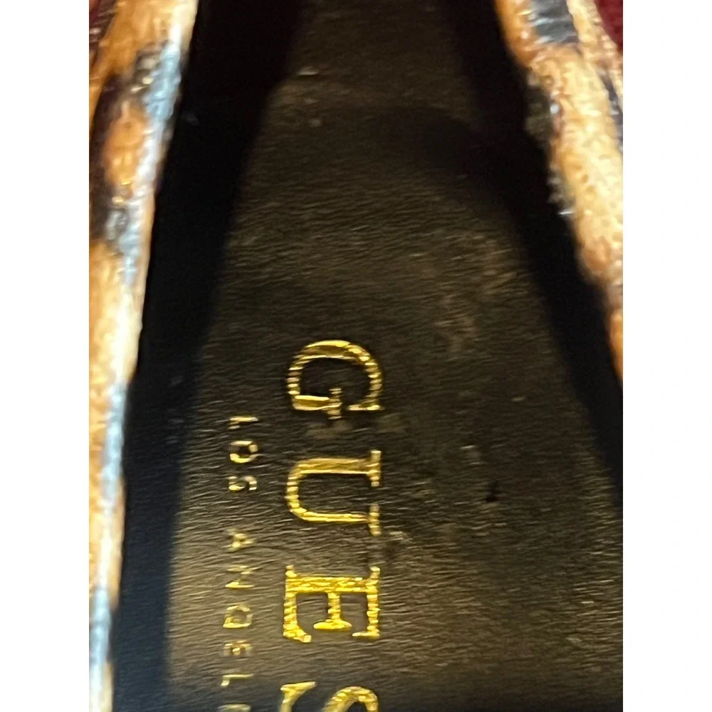 Guess‎ Leopard Print Chain Charm Lug Sole Loafers Womens 6.5M Brown Black